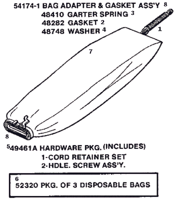 Page E Diagram and Parts List for C2094D  Eureka Upright Vacuum