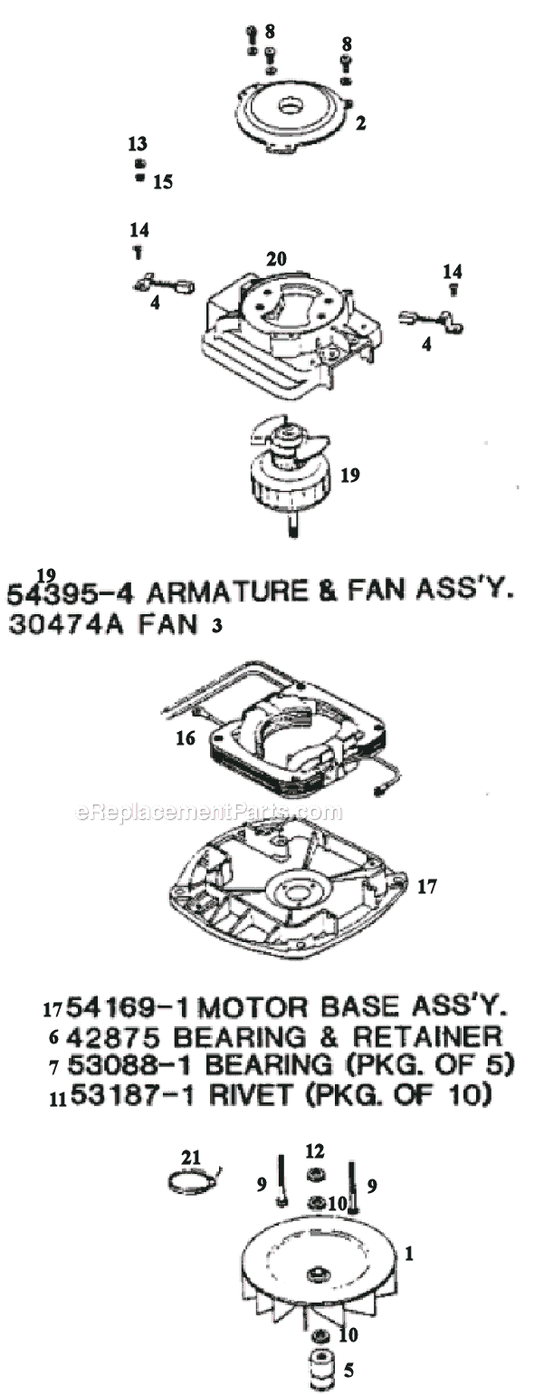 Page B Diagram and Parts List for C2094E  Eureka Upright Vacuum