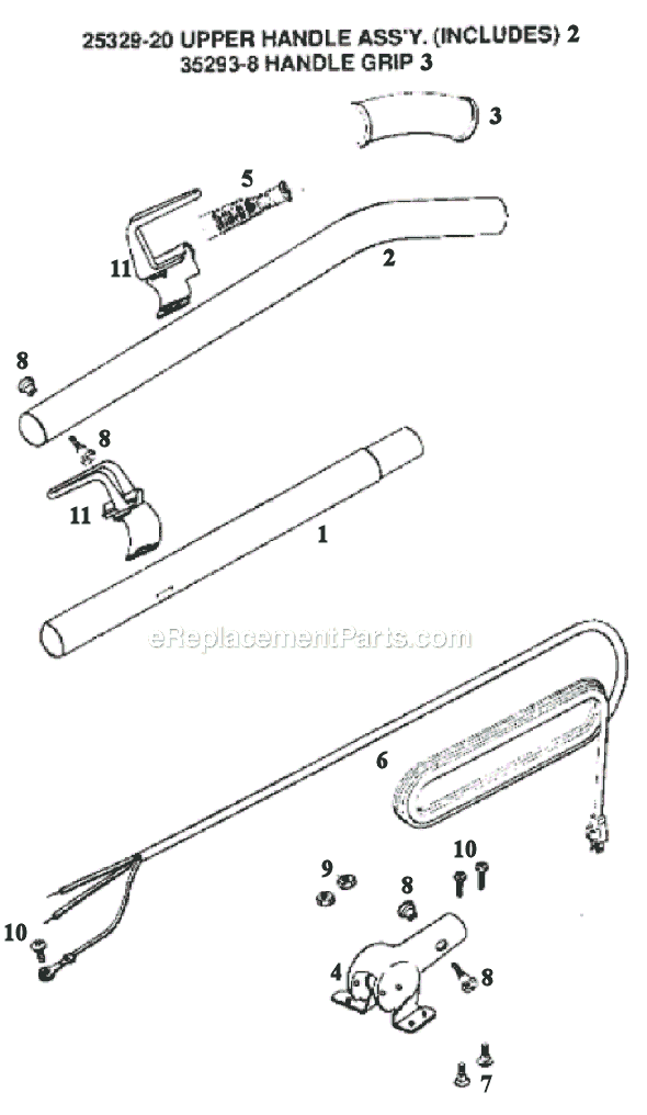 Page D Diagram and Parts List for C2094E  Eureka Upright Vacuum
