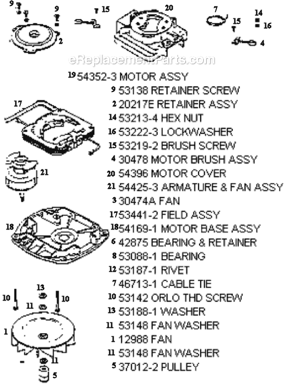 Page C Diagram and Parts List for C2094F  Eureka Upright Vacuum