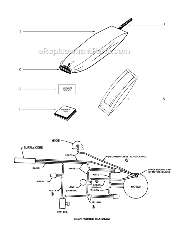 Page A Diagram and Parts List for C2094G-1  Eureka Upright Vacuum