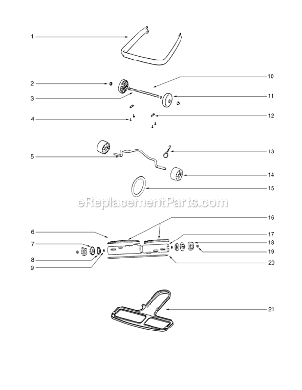Page C Diagram and Parts List for C2094G-1  Eureka Upright Vacuum