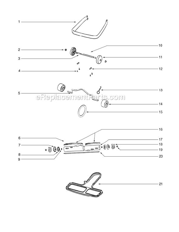 Page C Diagram and Parts List for C2094G-2  Eureka Upright Vacuum