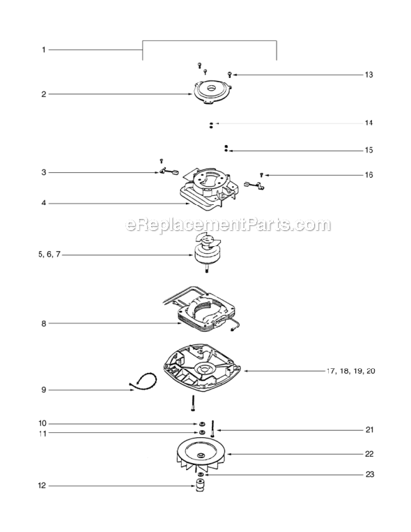 Page E Diagram and Parts List for C2094G-2  Eureka Upright Vacuum