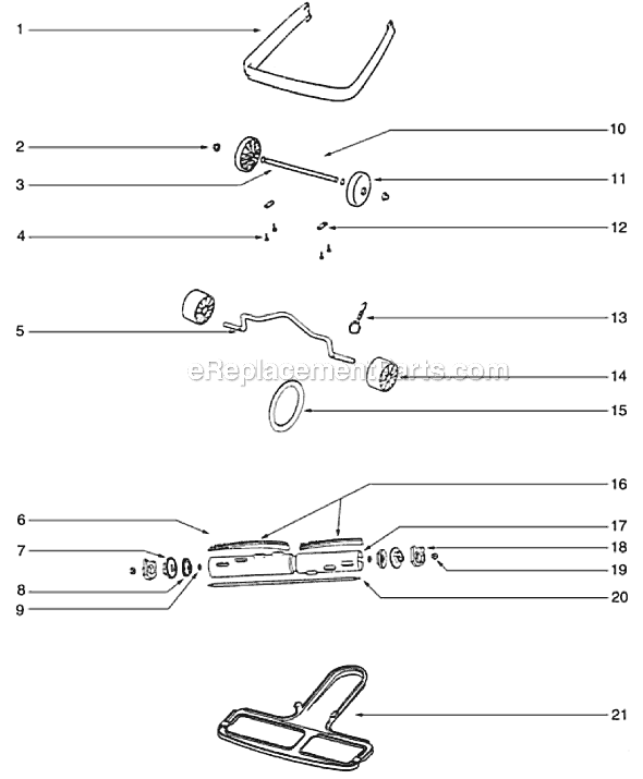Page C Diagram and Parts List for C2094H  Eureka Upright Vacuum
