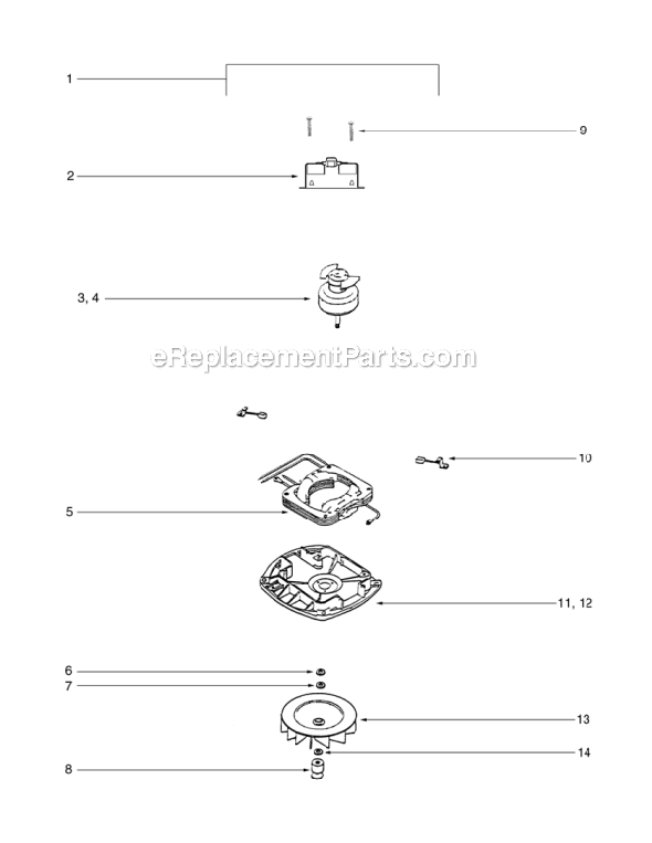 Page E Diagram and Parts List for C2132B-1  Eureka Upright Vacuum