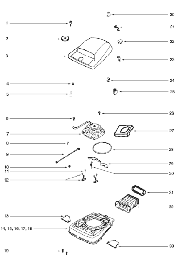 Page A Diagram and Parts List for C2133A  Eureka Upright Vacuum