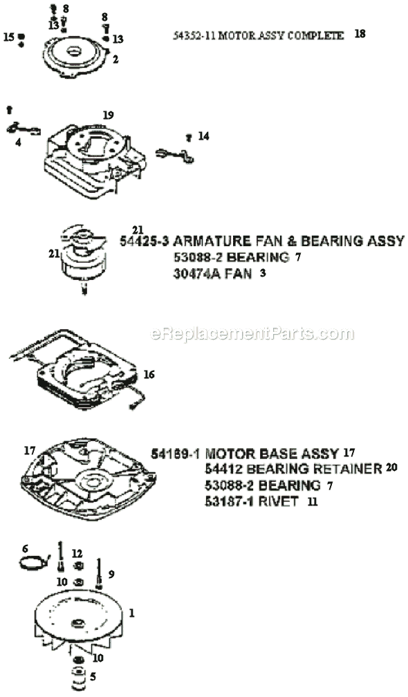 Page C Diagram and Parts List for C2194B  Eureka Upright Vacuum