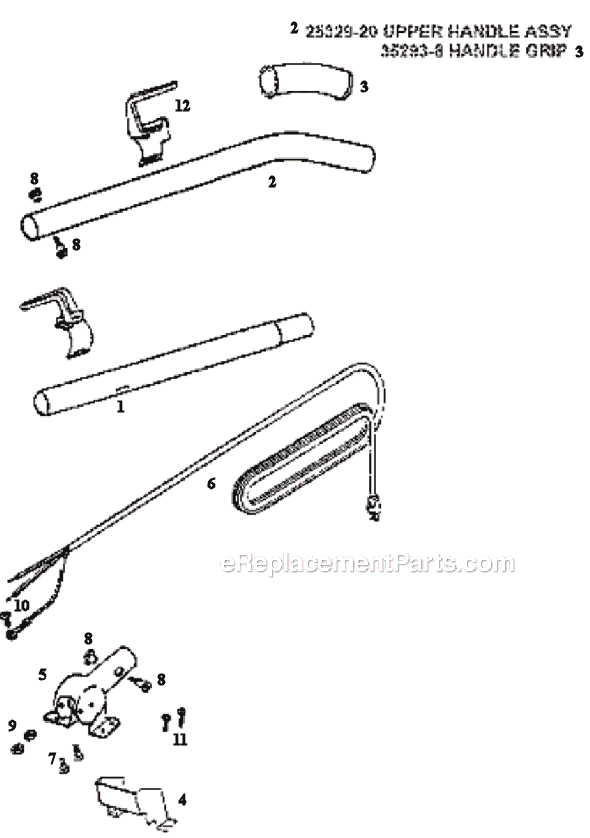 Page D Diagram and Parts List for C2194B  Eureka Upright Vacuum