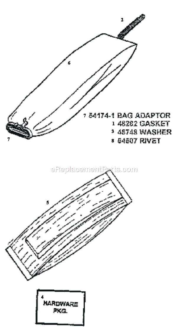 Page E Diagram and Parts List for C2194B  Eureka Upright Vacuum