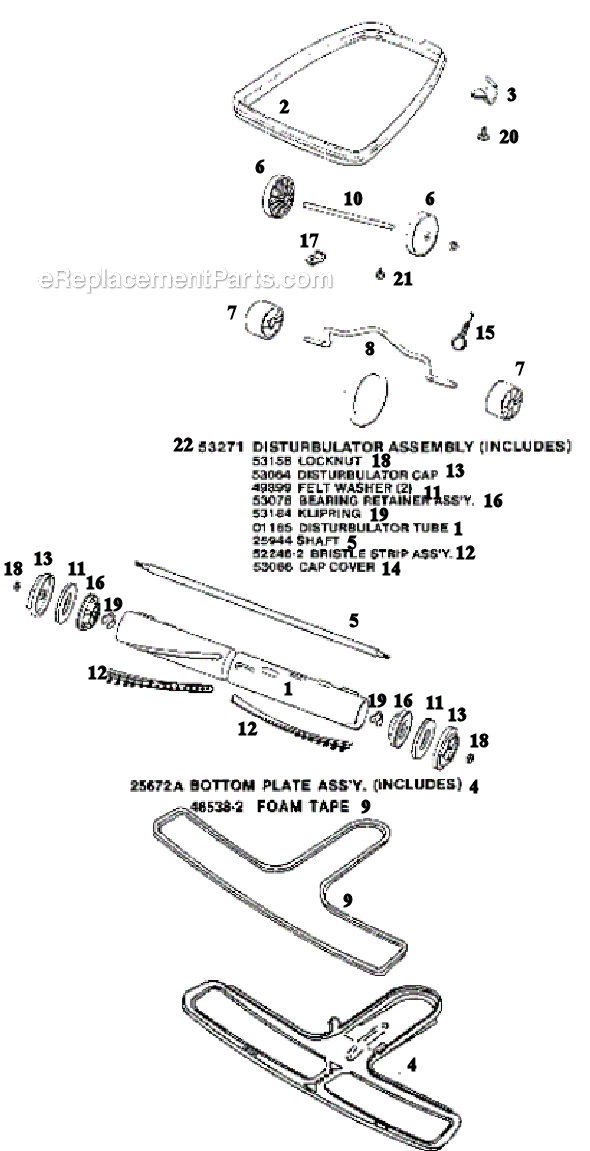 Page C Diagram and Parts List for C4046B  Eureka Upright Vacuum