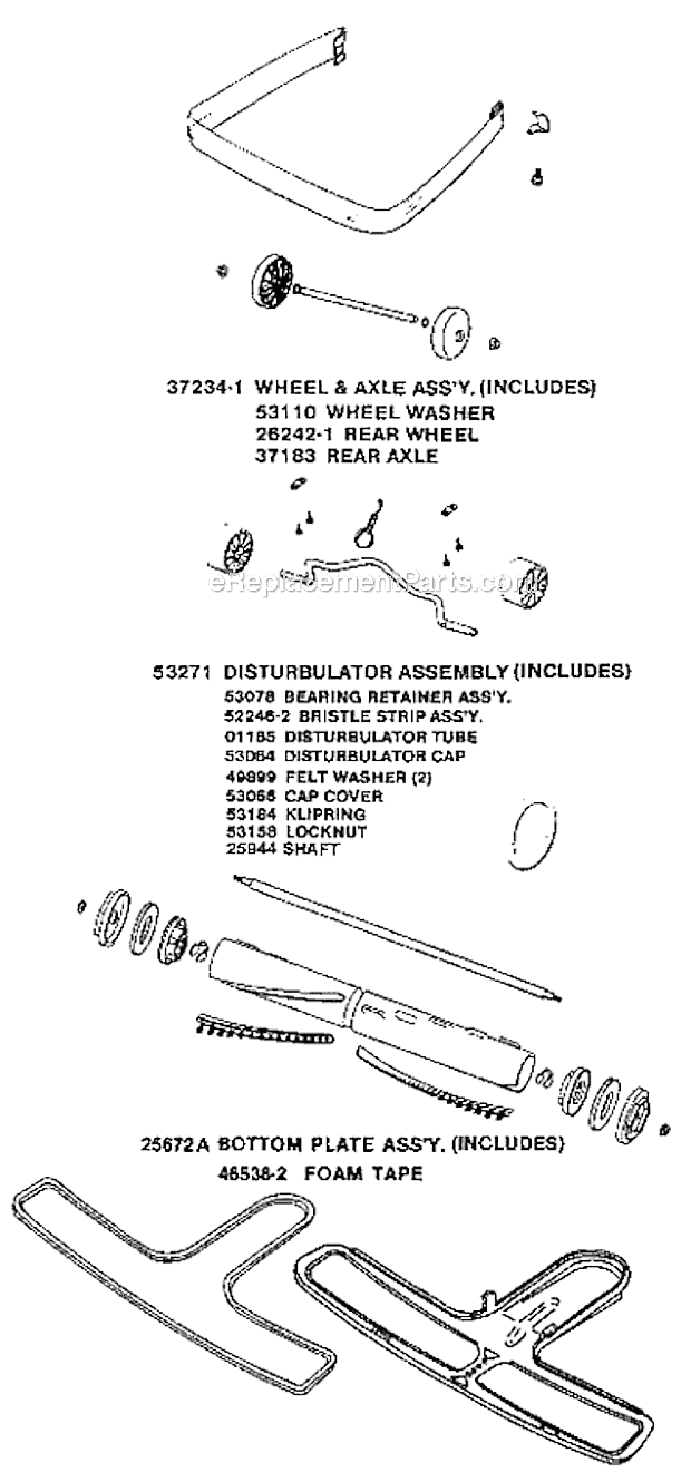 Page C Diagram and Parts List for C4046D  Eureka Upright Vacuum