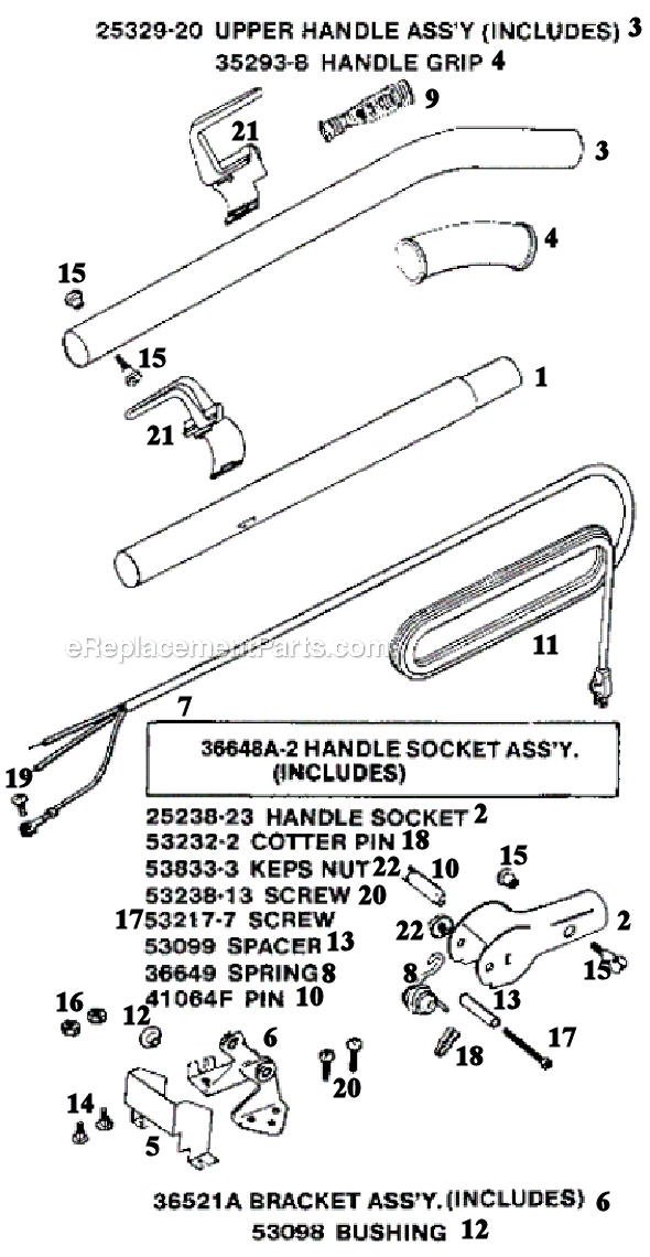 Page D Diagram and Parts List for C4046E  Eureka Upright Vacuum