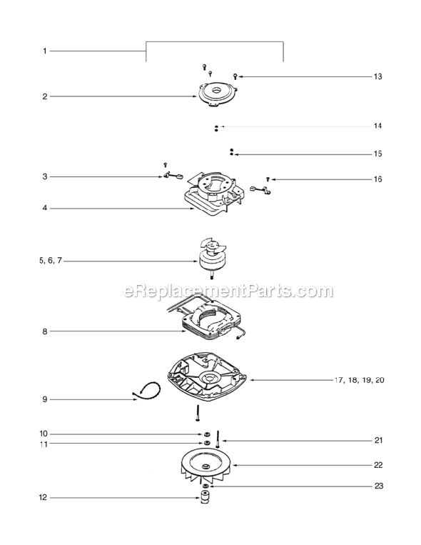 Page C Diagram and Parts List for C4046F-1  Eureka Upright Vacuum