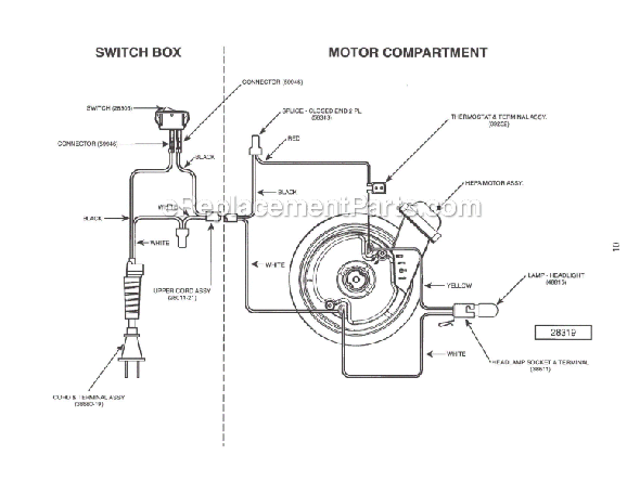 Page E Diagram and Parts List for C4571A  Eureka Upright Vacuum