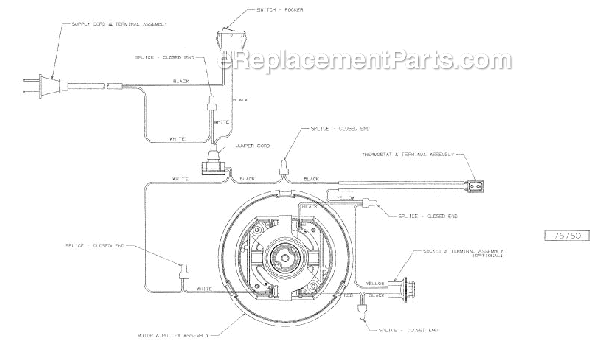 Page E Diagram and Parts List for C5712A-1  Eureka Upright Vacuum