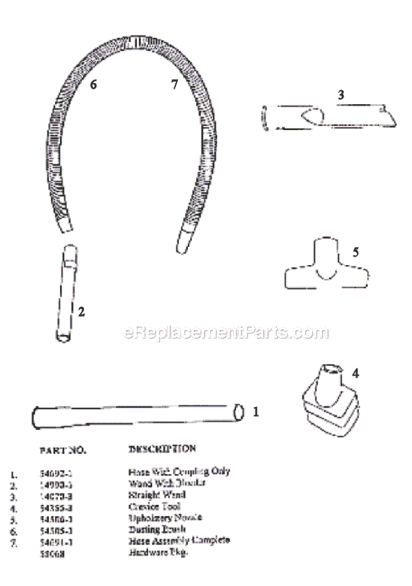 Page D Diagram and Parts List for C6446AT  Eureka Upright Vacuum