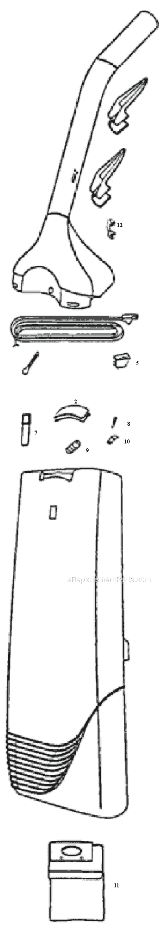 Page C Diagram and Parts List for C6446BT  Eureka Upright Vacuum