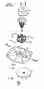 Part Location Diagram of E-12988 Frigidaire Blower Fan