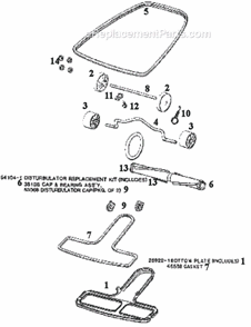 Part Location Diagram of 35947A Frigidaire Axle - Front