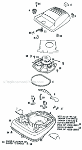 Page A Diagram and Parts List for 1435B  Eureka Upright Vacuum
