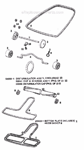 Page B Diagram and Parts List for 1435B  Eureka Upright Vacuum