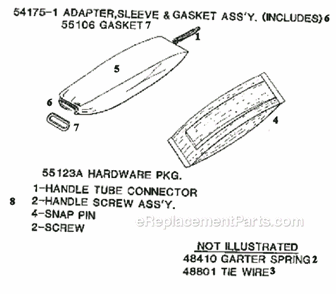 Page E Diagram and Parts List for 1435B  Eureka Upright Vacuum