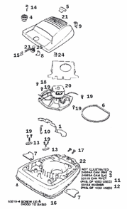 Page A Diagram and Parts List for 1435D  Eureka Upright Vacuum
