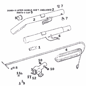 Page D Diagram and Parts List for 1435D  Eureka Upright Vacuum