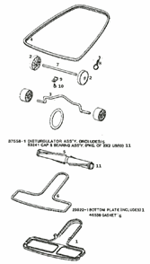 Page C Diagram and Parts List for 1442D  Eureka Upright Vacuum
