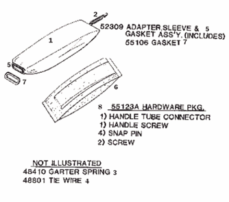 Page E Diagram and Parts List for 1442D  Eureka Upright Vacuum