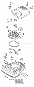 Page A Diagram and Parts List for 1443B  Eureka Upright Vacuum