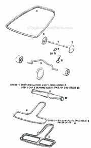 Page C Diagram and Parts List for 1443B  Eureka Upright Vacuum