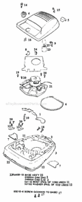 Page A Diagram and Parts List for 1443D  Eureka Upright Vacuum