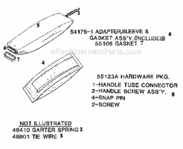 Page E Diagram and Parts List for 1443D  Eureka Upright Vacuum