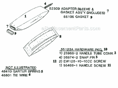 Page E Diagram and Parts List for 1485B  Eureka Upright Vacuum