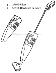 Part Location Diagram of 27662 Eureka Filter Assembly