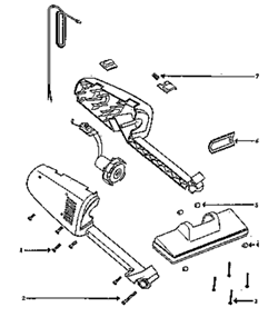 Part Location Diagram of 54948A Eureka Filter Package