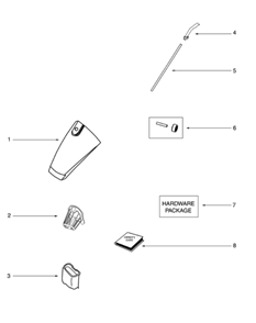 Part Location Diagram of E-61547-5 Eureka Dust Cup Assembly