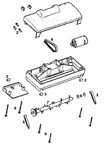 Part Location Diagram of E-54578 Eureka Disturbulator Assy - Ctnd