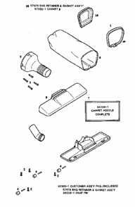 Page C Diagram and Parts List for 170A  Eureka Upright Vacuum