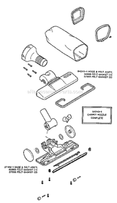 Page D Diagram and Parts List for 185B  Eureka Upright Vacuum