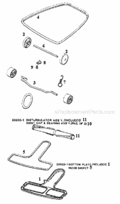 Page C Diagram and Parts List for 1903B  Eureka Upright Vacuum
