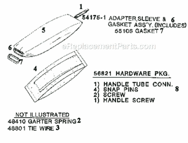Part Location Diagram of 56821 Eureka Hardware Package