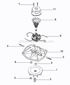 Page B Diagram and Parts List for 1923B  Eureka Upright Vacuum
