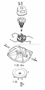 Page B Diagram and Parts List for 1925A  Eureka Upright Vacuum