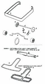 Page C Diagram and Parts List for 1925A  Eureka Upright Vacuum