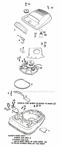Page A Diagram and Parts List for 1932A  Eureka Upright Vacuum