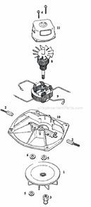 Page B Diagram and Parts List for 1932A  Eureka Upright Vacuum