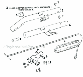 Page D Diagram and Parts List for 1932A  Eureka Upright Vacuum